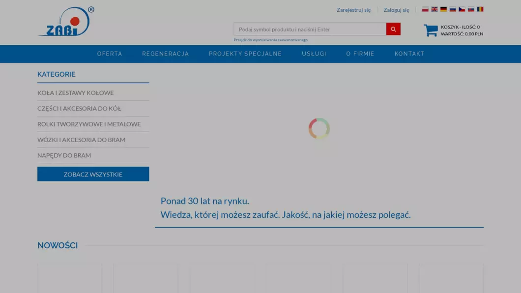 Zabi - producent zestawów kołowych - podgląd