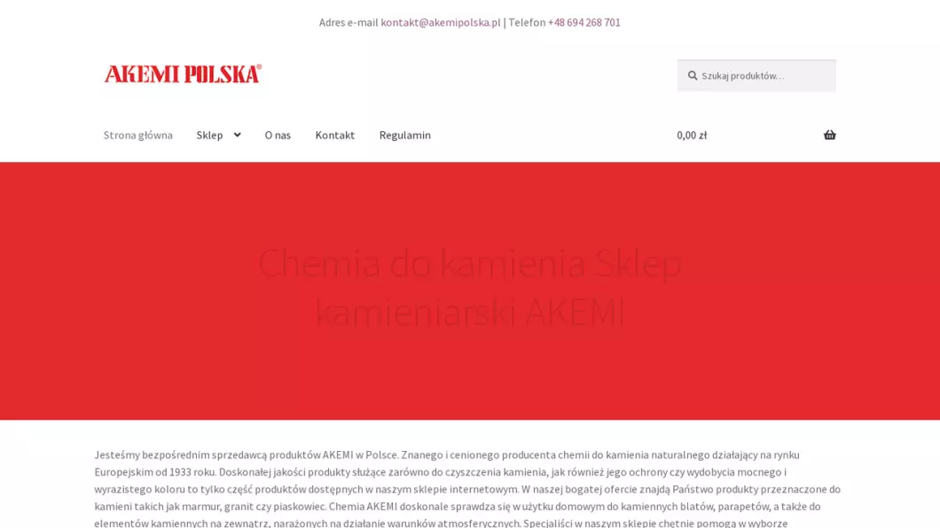 Impregnaty, kleje, nabłyszczacze i środki czyszczące do kamienia - AKEMI Polska - podgląd